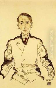 Portrait Of Heinrich Rieger by Egon Schiele