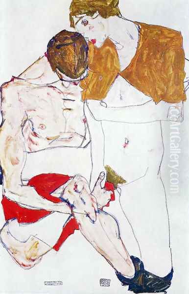 Courting couple - view 1