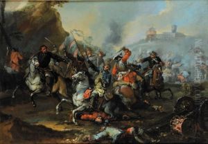 Battaglia Tra Esercito Francese Ed Esercito Austriaco by August Querfurt