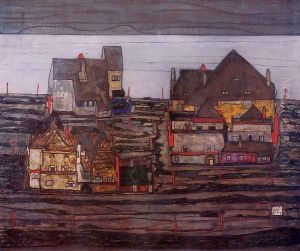 Suburb by Egon Schiele