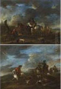 Scena Di Caccia by August Querfurt