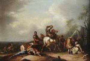 Halte De Cavaliers by August Querfurt