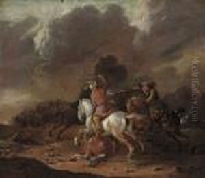 A Calvary Skirmish by August Querfurt