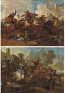 Scena Di Battaglia by August Querfurt