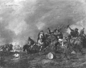 Reitergefecht by August Querfurt