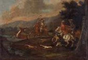 Die Hirschjagd by August Querfurt
