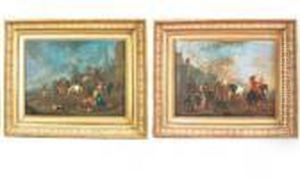 Scenes De Cavalerie by August Querfurt