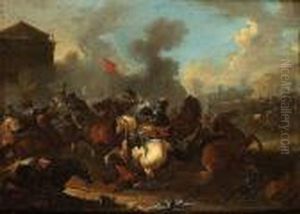 A Cavalry Engagement by August Querfurt