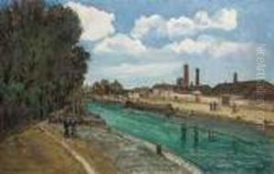 Le Canal De L'ourcq by Alphonse Leon Quizet