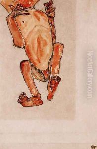 Nude baby by Egon Schiele