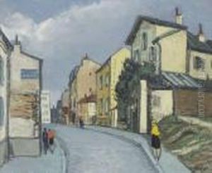 Rue De Montmartre by Alphonse Leon Quizet