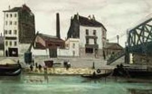 Canal D'aubervillier by Alphonse Leon Quizet