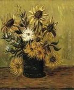 Tournesols Dans Un Vase