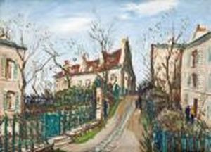 Rue A Montmartre by Alphonse Leon Quizet