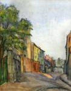 Rue De Village A Manosque by Alphonse Leon Quizet
