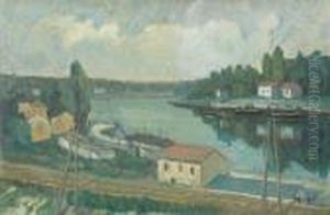 Voie Ferree Au Bord D'un Canal