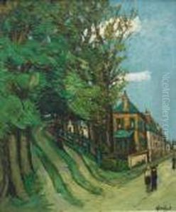 Coin De Rue A Montmartre by Alphonse Leon Quizet