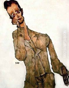 Reclining man by Egon Schiele