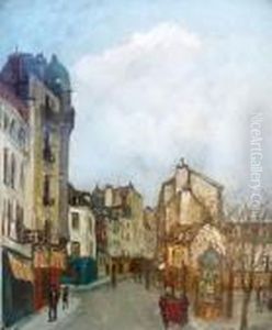 Rue De Paris Animee. by Alphonse Leon Quizet