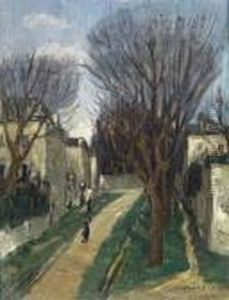 Rue De Village by Alphonse Leon Quizet