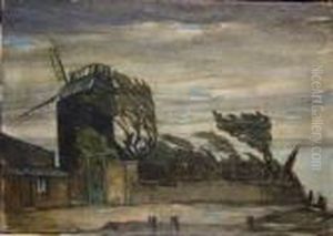 Vue De Montmartre by Alphonse Leon Quizet