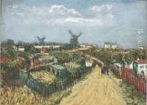 Vieux Maquis, Montmartre,
Figures By Allotments, Distant Windmills, Signed To Lower Right Vieux Maquis, Montmartre,
Figures By Allotments, Distant Windmills, Signed To Lower Right