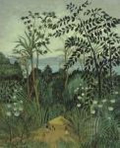 La Case Dans La Foret Vierge by Alphonse Leon Quizet