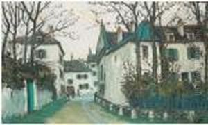 Rue De Village by Alphonse Leon Quizet