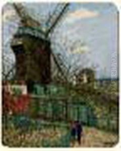 Moulin A Montmartre by Alphonse Leon Quizet