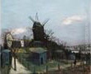 Le Moulin De La Galette by Alphonse Leon Quizet