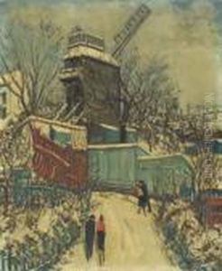 Montmartre Under Snowfall Montmartre Under Snowfall