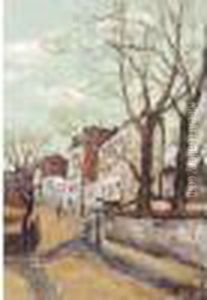 Vue De Montmartre. by Alphonse Leon Quizet