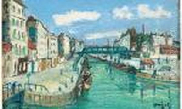 Paris, Passerelle Sur Le Canal - view 1