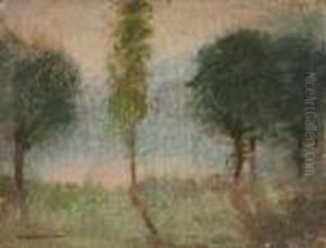 Les Arbres Au Crepuscule by Ernest Quost