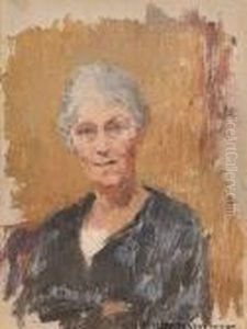 Portrait De Femme Aux Yeux Bleus