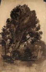 Peintre Impressionniste De Paysages by Ernest Quost