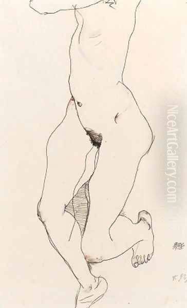 Prostrate Female Nude - view 1