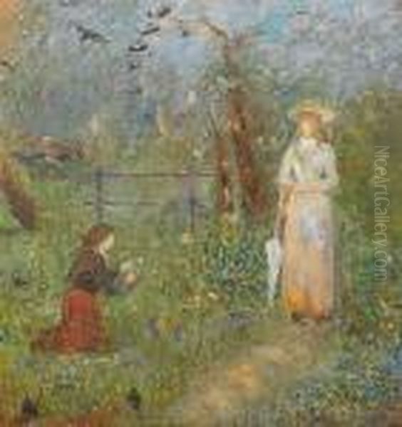 Figures In A Garden - view 1