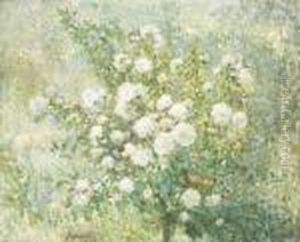 Brassee De Roses Blanches by Ernest Quost