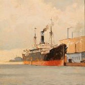 Harbour Scene With A Ship At The Quay