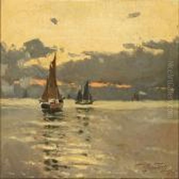 Seascape At Sunset - view 1