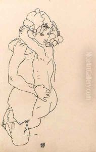 Mutter und Kind by Egon Schiele