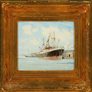 Harbour Scenery Withships Harbour Scenery Withships