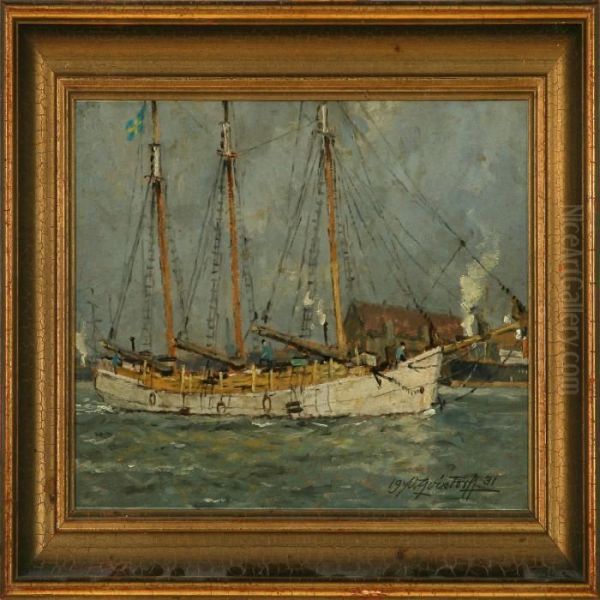 Swedish Sailing Ship In A Harbour - view 1