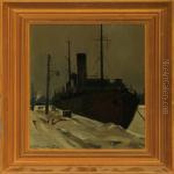 Winter Harbour Scene - view 1