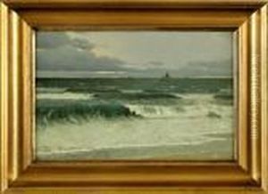 Abziehendes Wetter An Der Kuste Von Grenaa by Victor H.W. Qvistorff