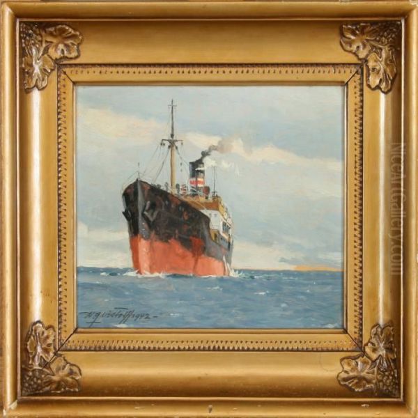 Steamship By Sunrise - view 1