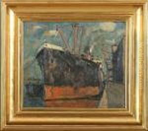 Harbour Scenery by Victor H.W. Qvistorff