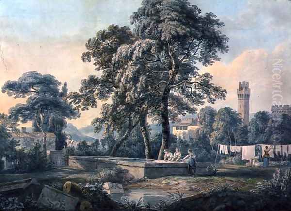 An Italianate Landscape with Women by a Washing Pool, 1792 - view 1