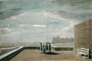 The Meteor of August 18, 1783, as seen from the East Angle of the North Terrace, Windsor Castle, 1783 by Paul Sandby